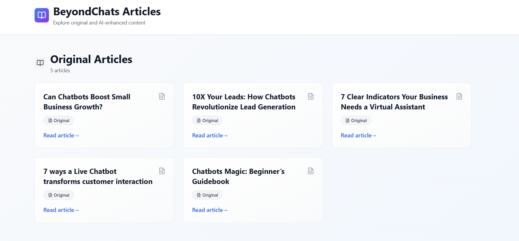 BeyondChats Blog Scraper & AI Enhancer
